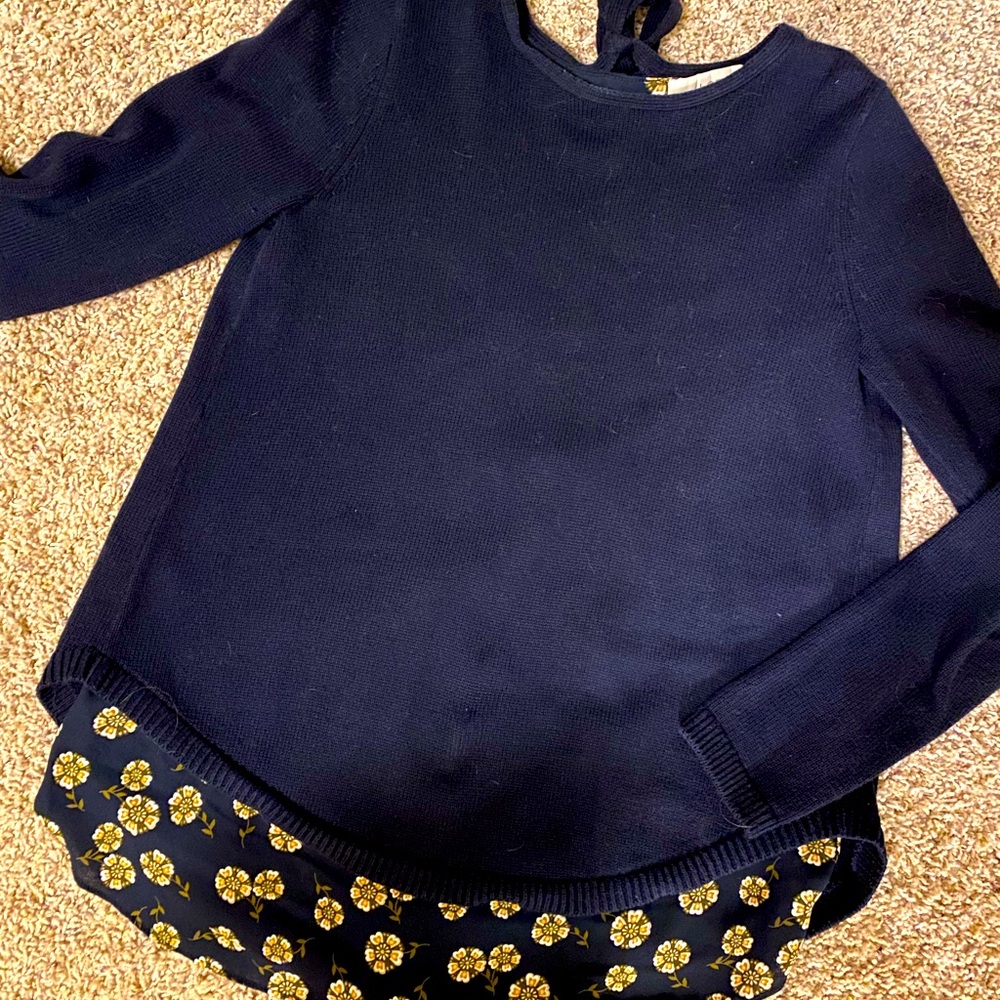 LOFT mixed media sweater